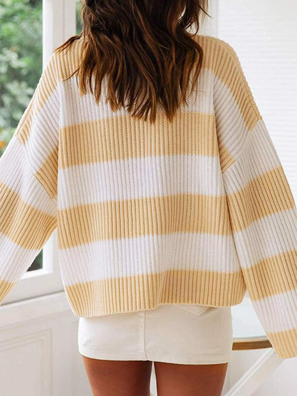 Red & White Striped Sweater Oversized Jumper Sweaters | Chuzko.com