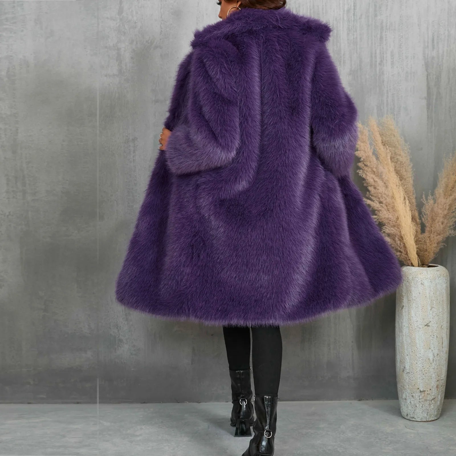 Luxy Mid Faux Fur Coat Women Coats and Jackets | Chuzko.com