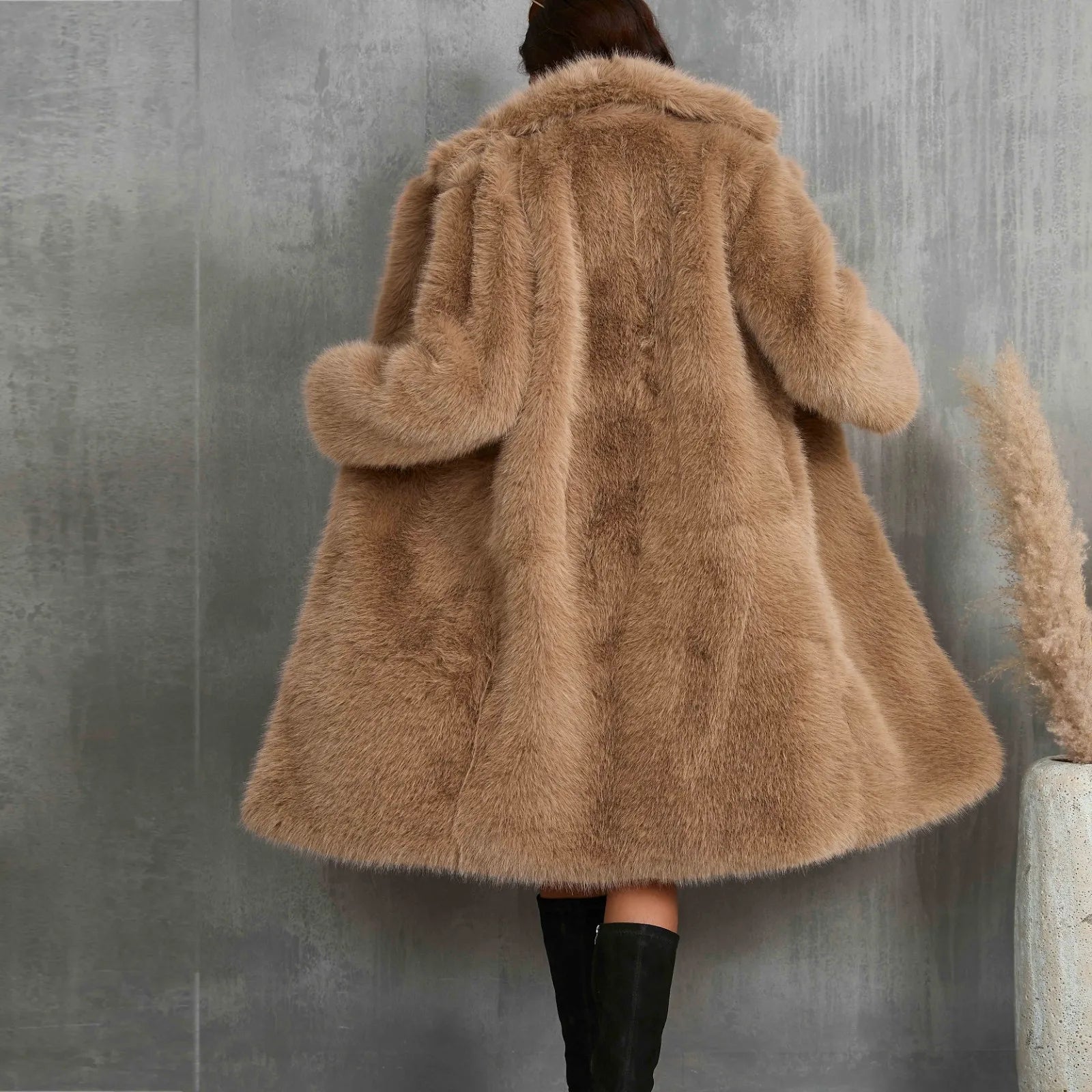 Luxy Mid Faux Fur Coat Women Coats and Jackets | Chuzko.com