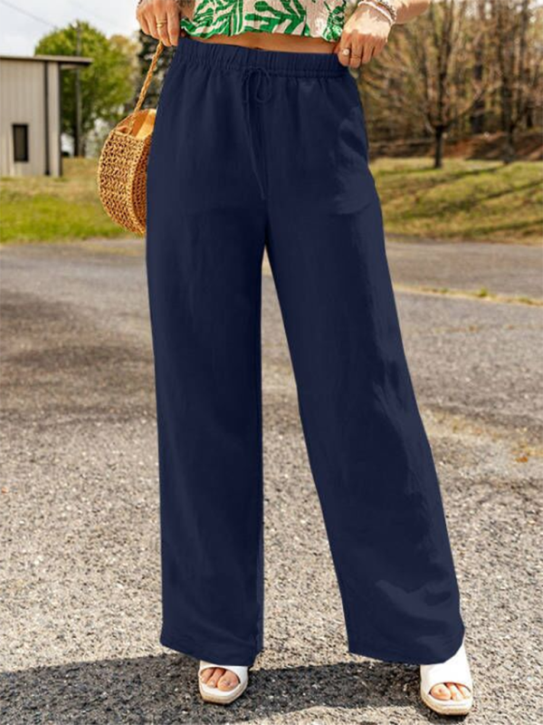 Linen Wide-Leg Pants	