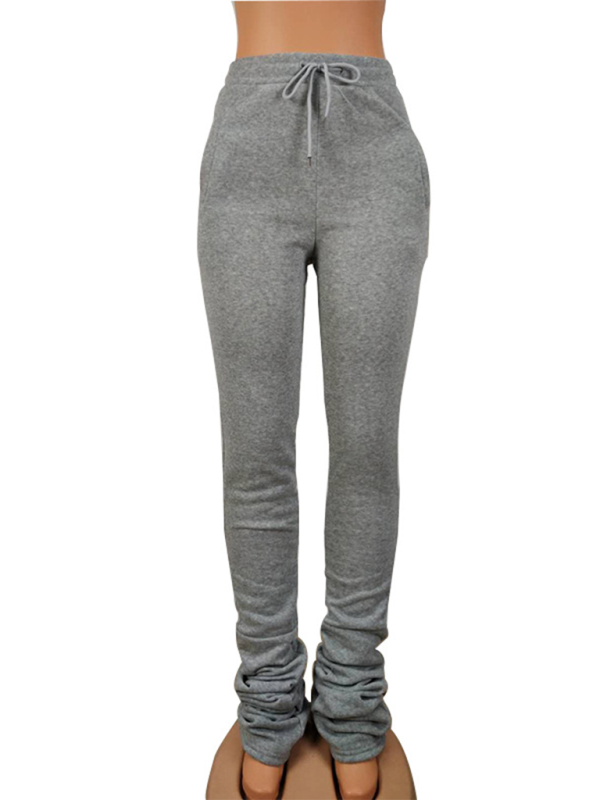 Fleece-Lined Joggers Drawstring Lounge Pants Pencil pants | Chuzko.com