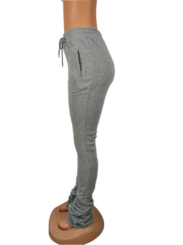 Fleece-Lined Joggers Drawstring Lounge Pants Pencil pants | Chuzko.com