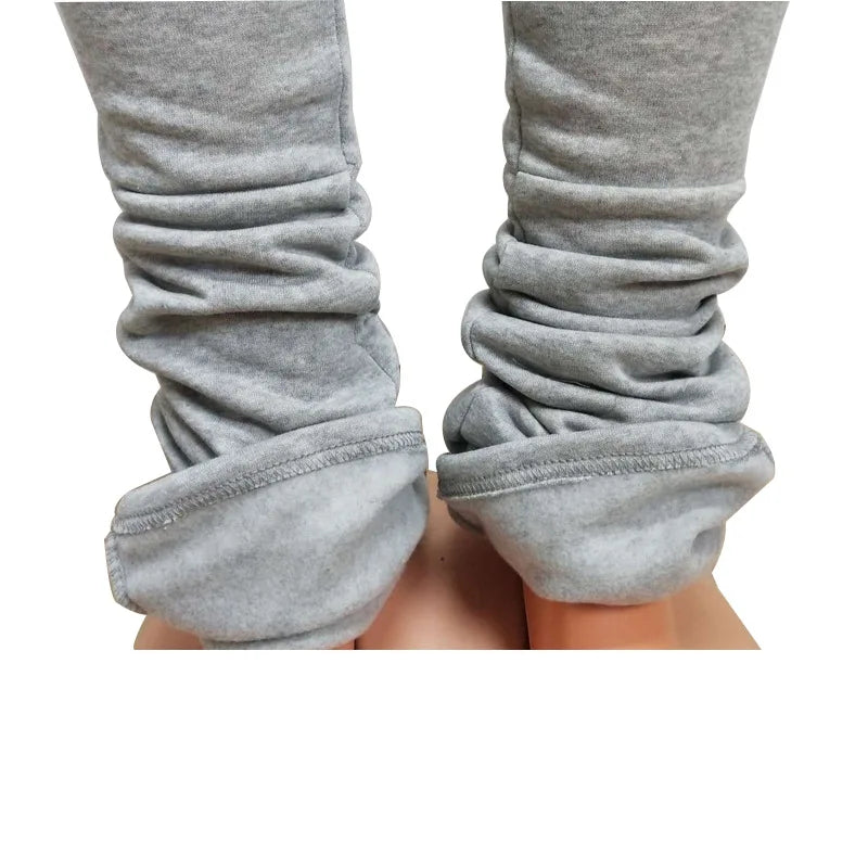 Fleece-Lined Joggers Drawstring Lounge Pants Pencil pants | Chuzko.com