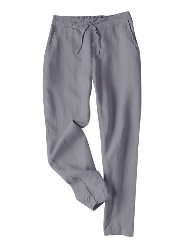 Pencil-Cut Cotton-Blend Pants with Pockets Pencil Pants | Chuzko.com