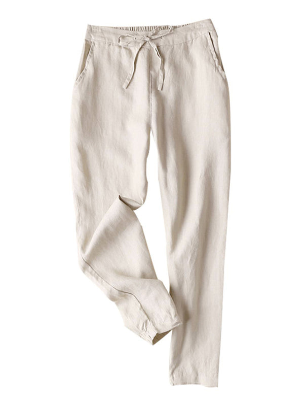 Pencil-Cut Cotton-Blend Pants with Pockets Pencil Pants | Chuzko.com