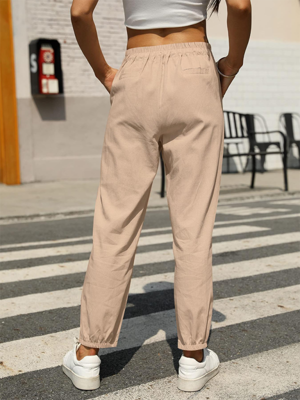 Pencil-Cut Cotton-Blend Pants with Pockets Pencil Pants | Chuzko.com