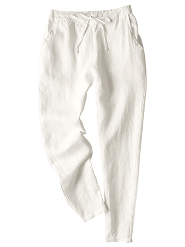 Pencil-Cut Cotton-Blend Pants with Pockets Pencil Pants | Chuzko.com