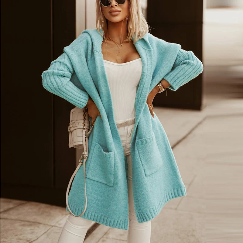 Back Letter Print Cardigan – Versatile and Cozy Women Coats and | Chuzko.com