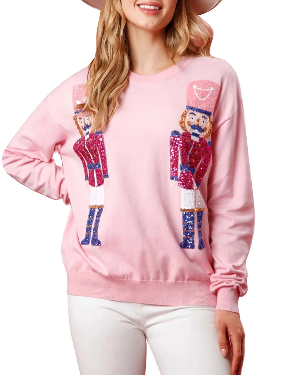 Sparkle Christmas Pullover Oversized Holidays Sweatshirt | Chuzko.com