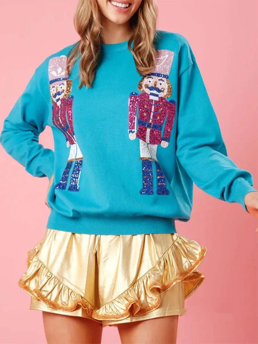 Sparkle Christmas Pullover Oversized Holidays Sweatshirt | Chuzko.com