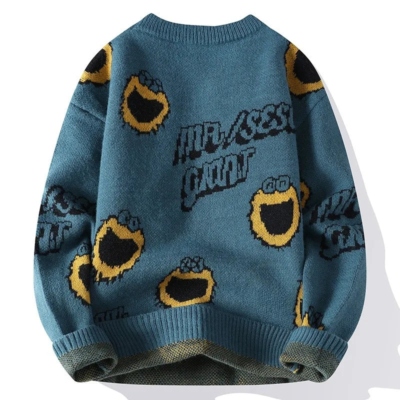 Harajuku Graphic Knit Sweater – Cozy & Trendy Streetwear mens | Chuzko.com