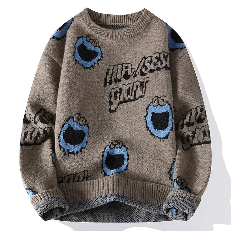 Harajuku Graphic Knit Sweater – Cozy & Trendy Streetwear mens | Chuzko.com