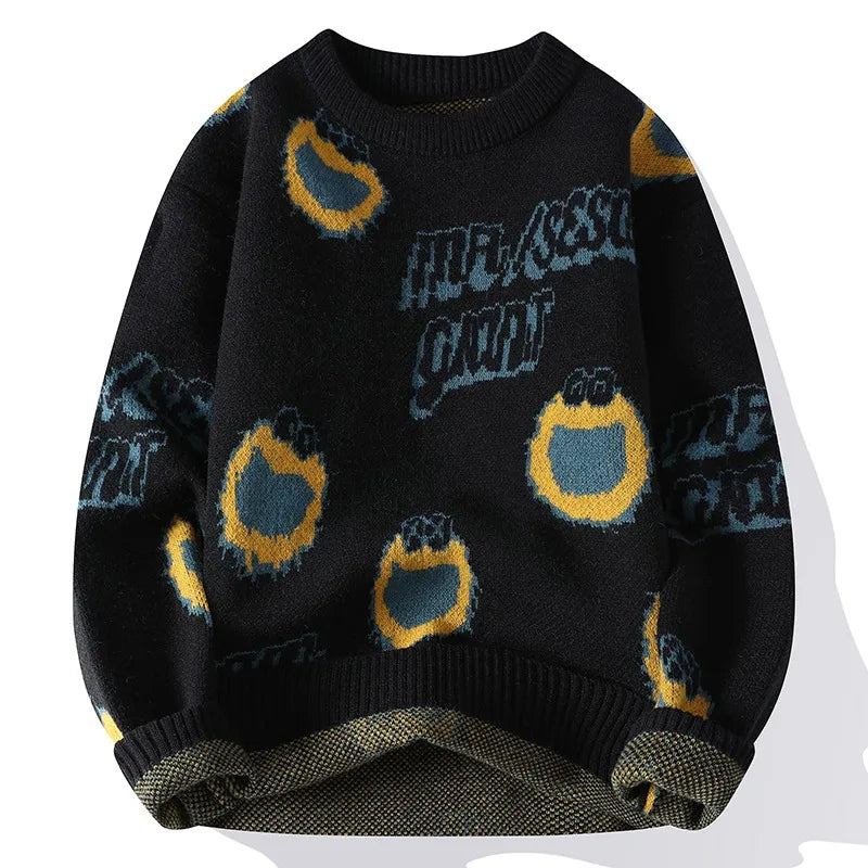 Harajuku Graphic Knit Sweater – Cozy & Trendy Streetwear mens | Chuzko.com