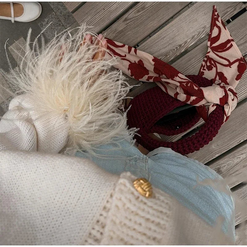 Feather Cuff Knit Sweater – Perfect for Autumn Casuals Women | Chuzko.com