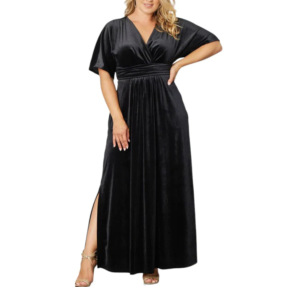 Velvet Evening Gown Dress Plus Size for Holidays Velvet Dresses | Chuzko.com