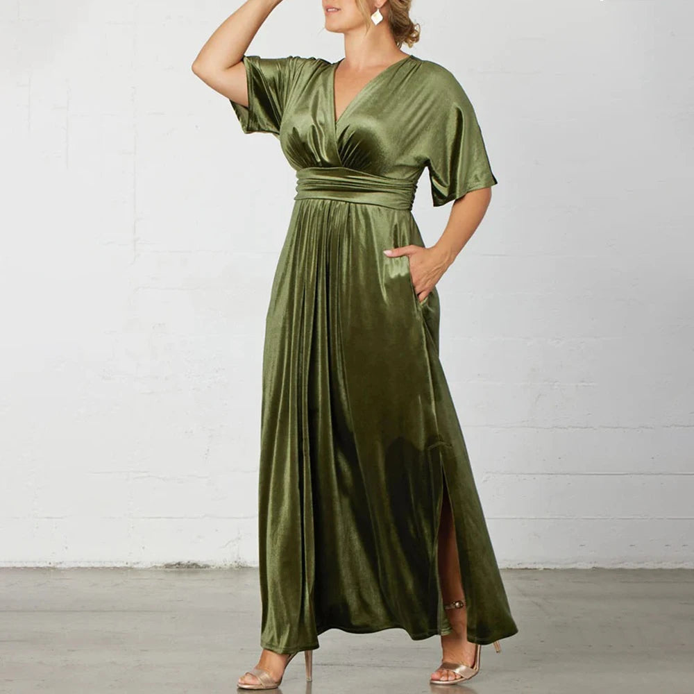 Velvet Evening Gown Dress Plus Size for Holidays Velvet Dresses | Chuzko.com