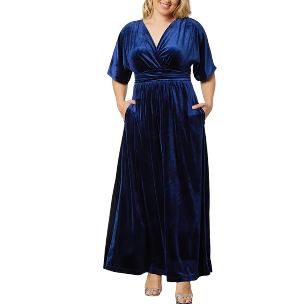 Velvet Evening Gown Dress Plus Size for Holidays Velvet Dresses | Chuzko.com