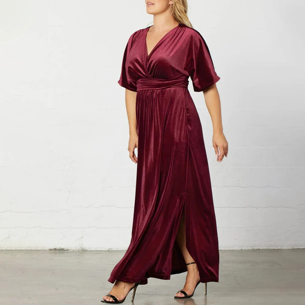 Velvet Evening Gown Dress Plus Size for Holidays Velvet Dresses | Chuzko.com