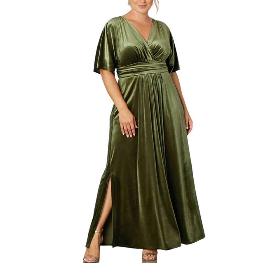 Velvet Evening Gown Dress Plus Size for Holidays Velvet Dresses | Chuzko.com