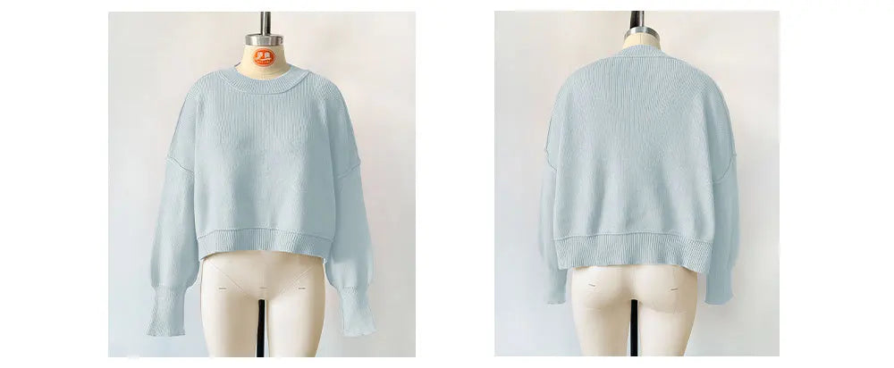 Oversized Trendy Women's Knit Top Sweater Women Sweaters | Chuzko.com