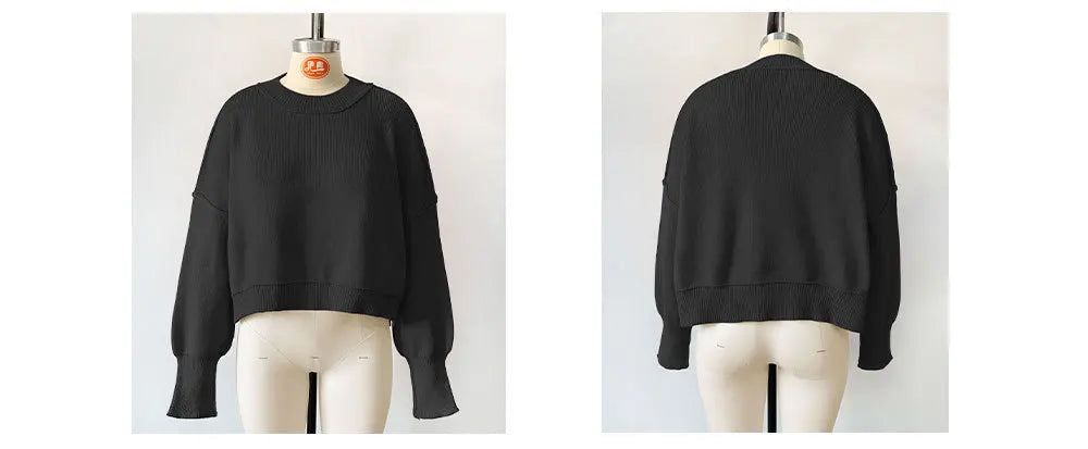 Oversized Trendy Women's Knit Top Sweater Women Sweaters | Chuzko.com