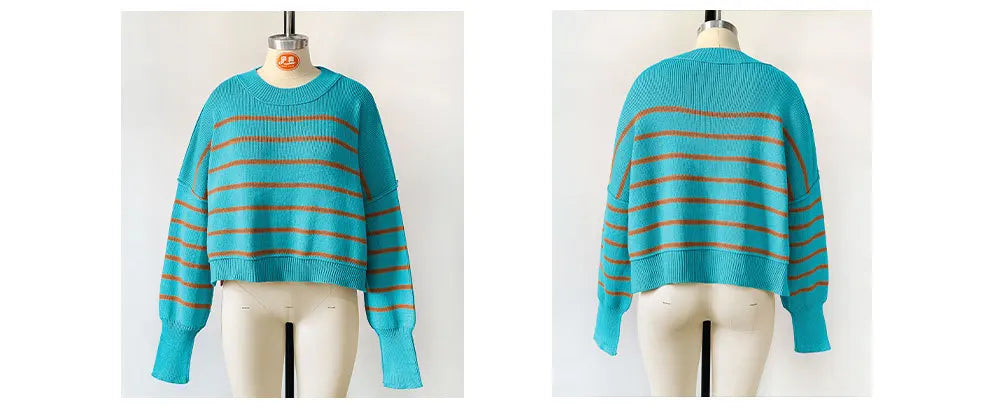 Oversized Trendy Women's Knit Top Sweater Women Sweaters | Chuzko.com