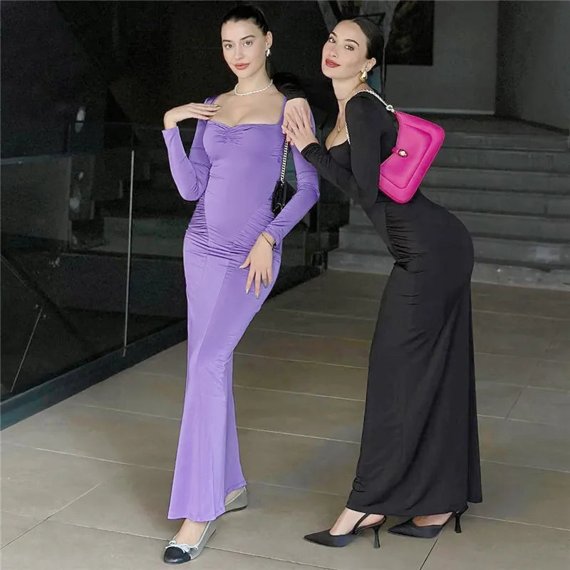 Elegant Square Neck Maxi Dress Maxi Dresses | Chuzko.com