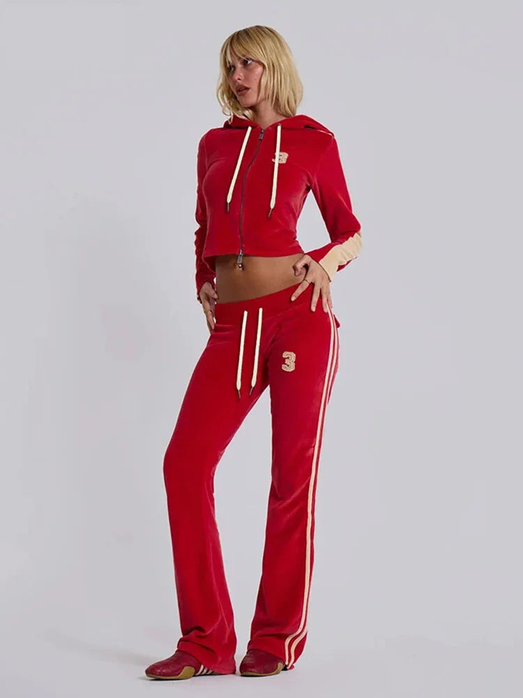 Velvet Lounge Set Tracksuit Shorts or Pants, Your Choice Outfit | Chuzko.com