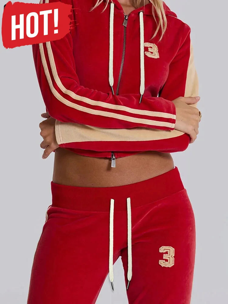 Velvet Lounge Set Tracksuit Shorts or Pants, Your Choice Outfit | Chuzko.com