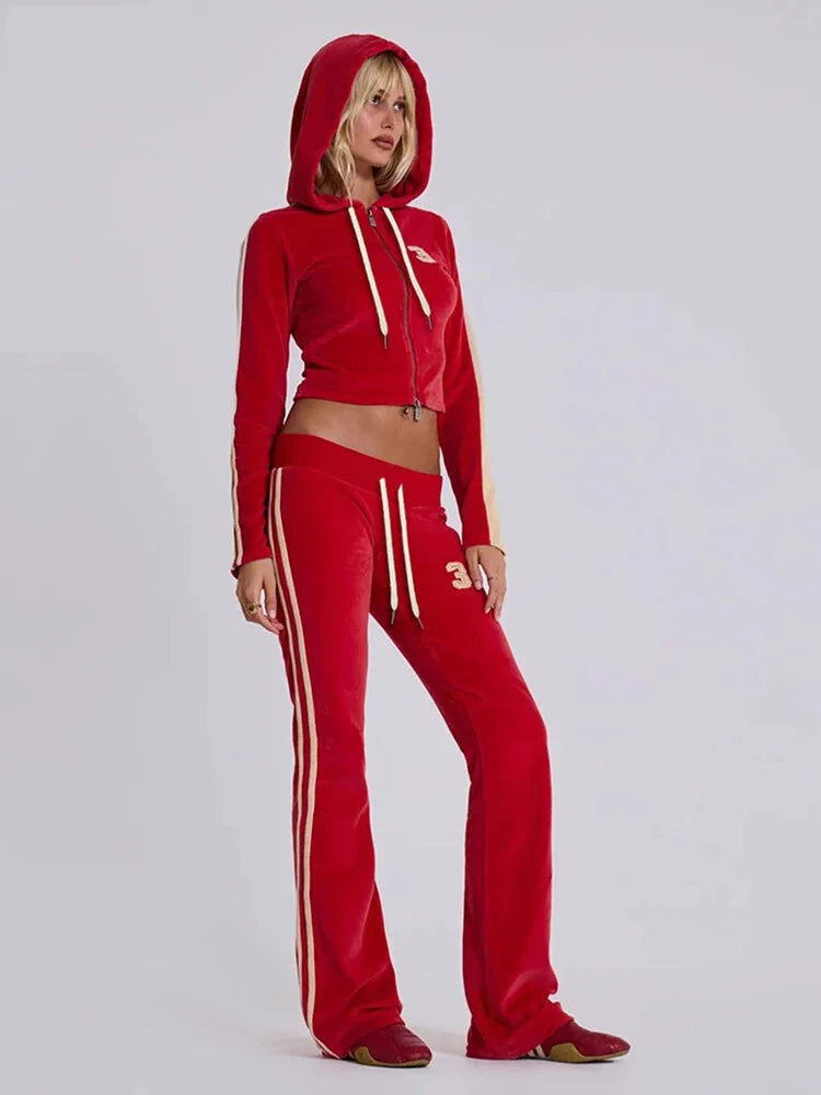 Velvet Lounge Set Tracksuit Shorts or Pants, Your Choice Outfit | Chuzko.com