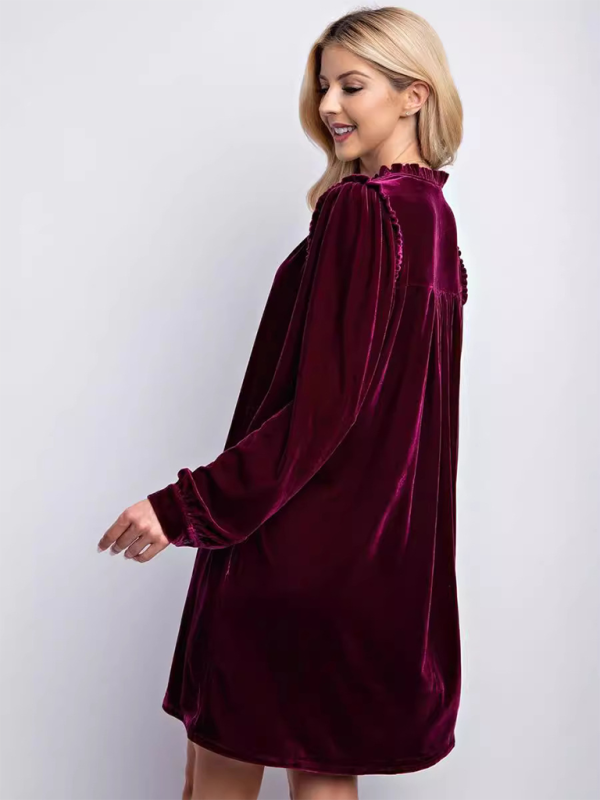 Luxurious Velvet Tunic Dress for Layering This Winter Tunic | Chuzko.com