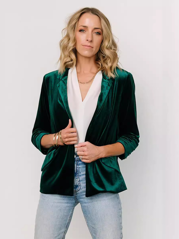 Velvet Touch Blazer for Evening and Professional Wear Blazers | Chuzko.com