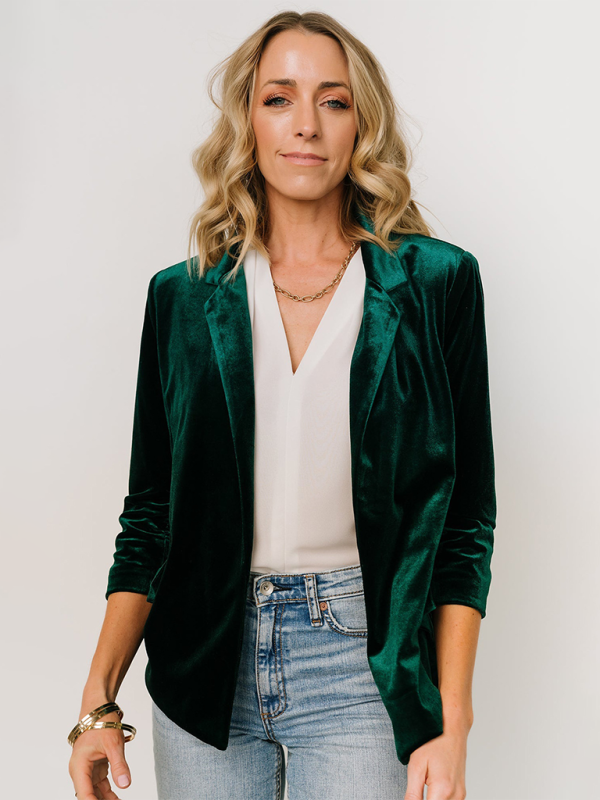 Velvet Touch Blazer for Evening and Professional Wear Blazers | Chuzko.com