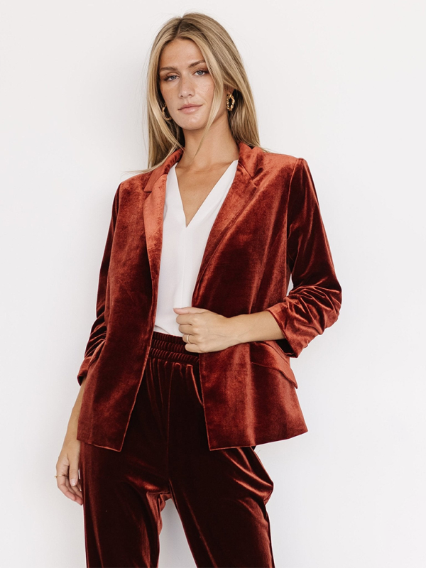 Velvet Touch Blazer for Evening and Professional Wear Blazers | Chuzko.com