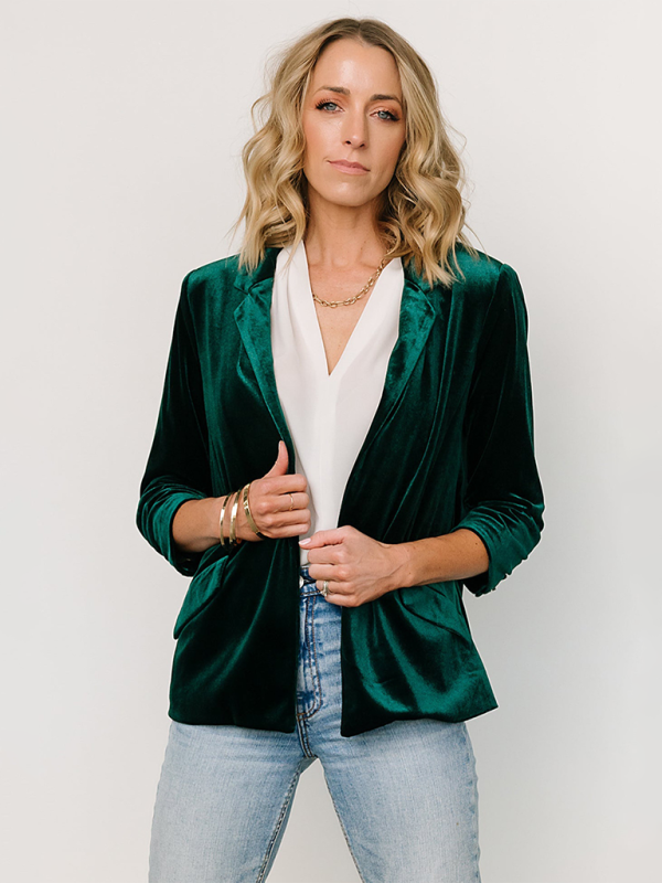 Velvet Touch Blazer for Evening and Professional Wear Blazers | Chuzko.com