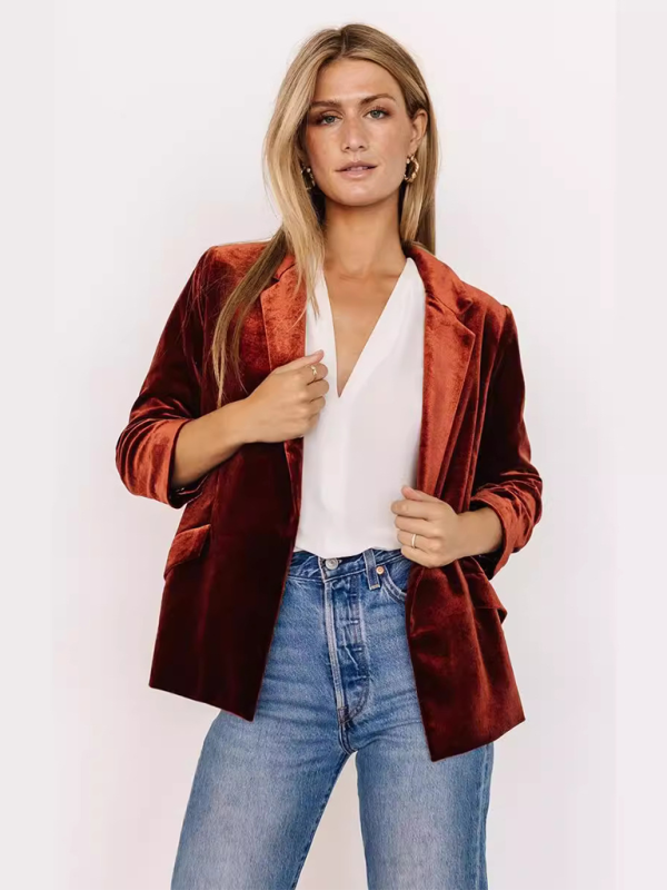 Velvet Touch Blazer for Evening and Professional Wear Blazers | Chuzko.com