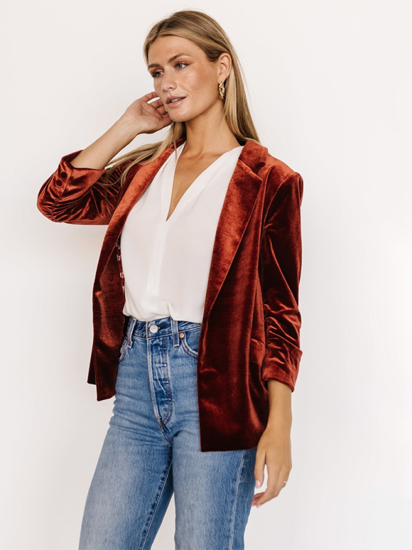 Velvet Touch Blazer for Evening and Professional Wear Blazers | Chuzko.com