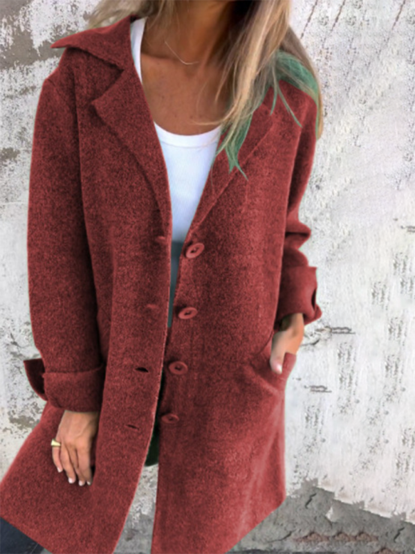 Single Breasted Light Baggy Coat - Winter Layering Coats | Chuzko.com