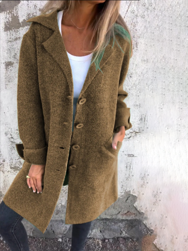 Oversized Single-Breasted Chic Coat	