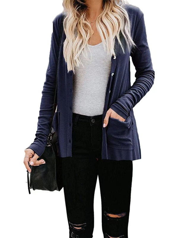 Boyfriend Cardigan for Casual Outings Fall Layering Cardigans | Chuzko.com