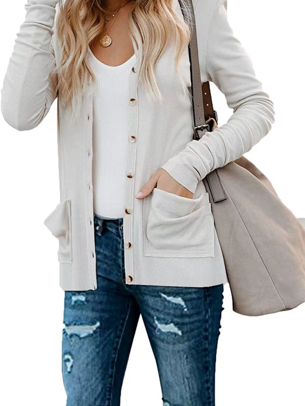 Boyfriend Cardigan for Casual Outings Fall Layering Cardigans | Chuzko.com