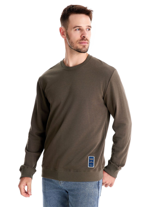 Essential Men's Crew Neck Sweatshirt Spring & Fall Sweatshirts | Chuzko.com