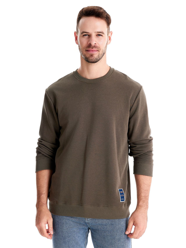 Essential Men's Crew Neck Sweatshirt Spring & Fall Sweatshirts | Chuzko.com