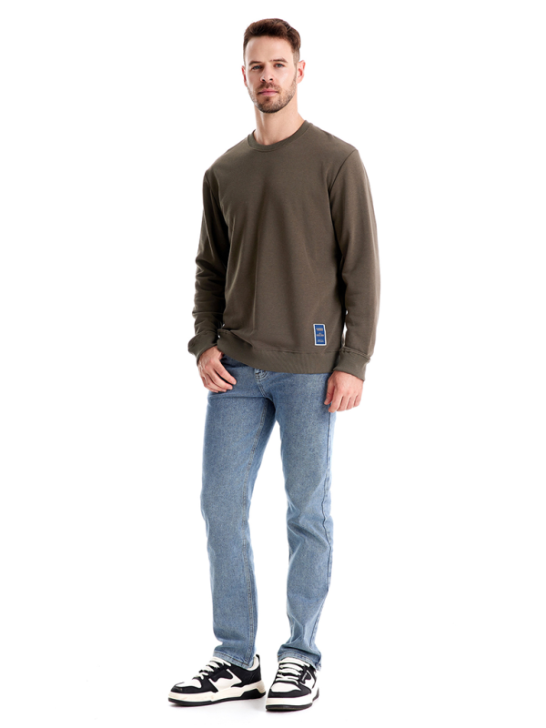 Essential Men's Crew Neck Sweatshirt Spring & Fall Sweatshirts | Chuzko.com