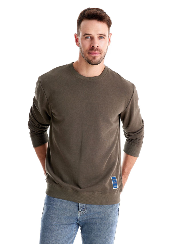 Essential Men's Crew Neck Sweatshirt Spring & Fall Sweatshirts | Chuzko.com