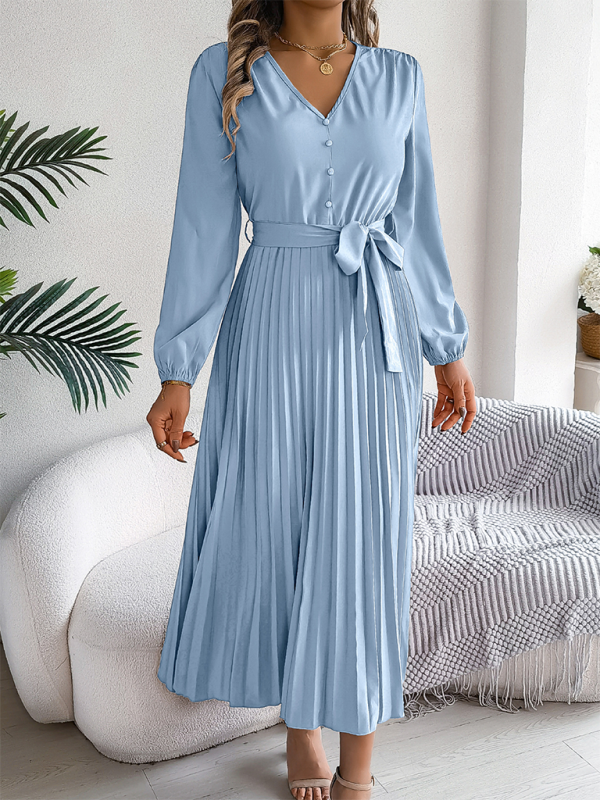 Classic Pleated Midi Dress for All Occasions Cocktail Dresses | Chuzko.com