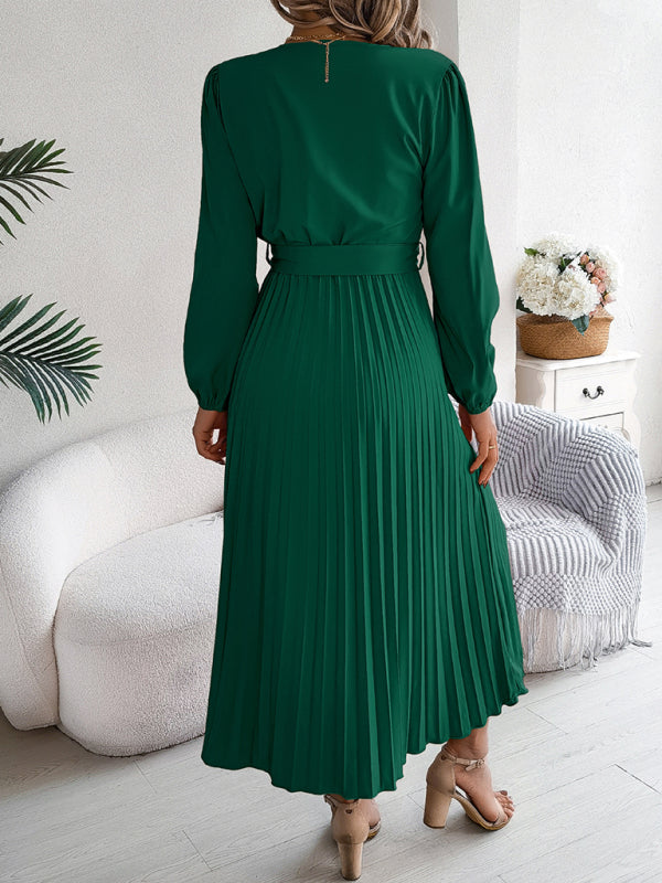 Classic Pleated Midi Dress for All Occasions Cocktail Dresses | Chuzko.com