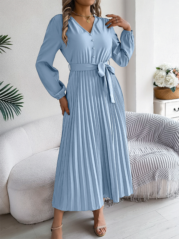 Classic Pleated Midi Dress for All Occasions Cocktail Dresses | Chuzko.com