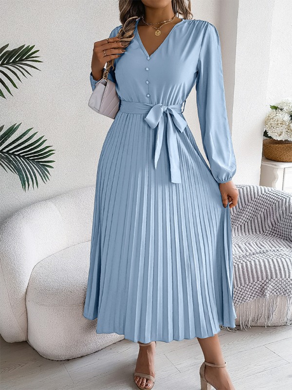 Classic Pleated Midi Dress for All Occasions Cocktail Dresses | Chuzko.com