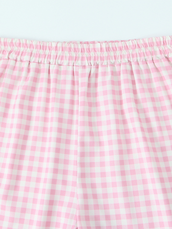 Lounge Gingham Pants for Relaxing Days Pants | Chuzko.com